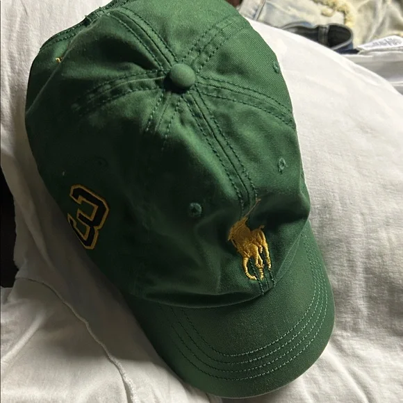 Polo by Ralph Lauren Green Cap with Yellow Logo - Picture 3 of 6